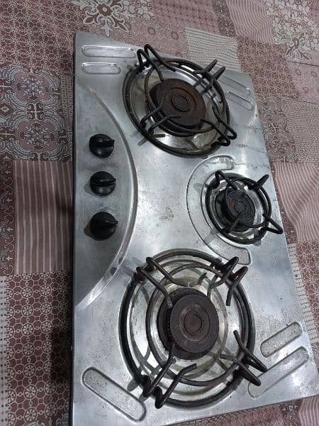 3 Burner Stove Stainless steel for sale. 2