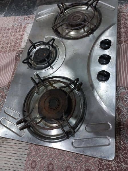 3 Burner Stove Stainless steel for sale. 3