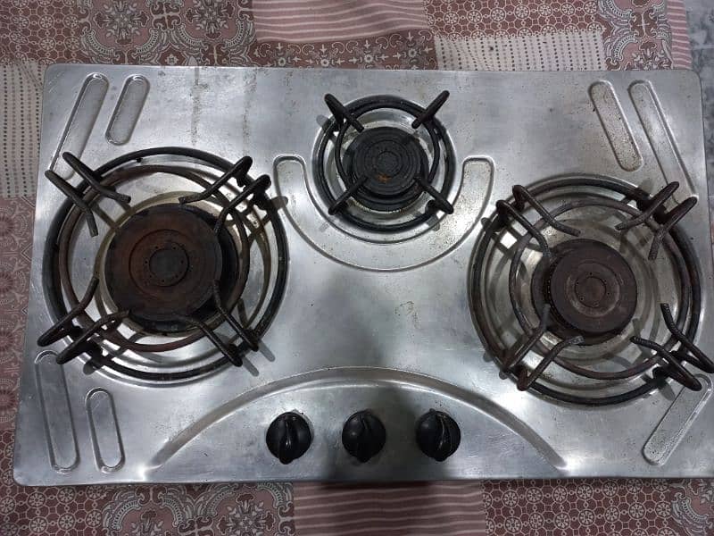 3 Burner Stove Stainless steel for sale. 4