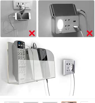3 Slots Mobile Holder with Charging Pin Hole-Wall Mount 2