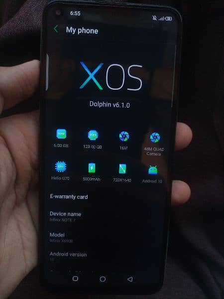 infinix Note 7 6/128 just pannel changed 9/10 condition . . without box 7