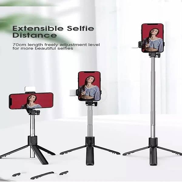 Vloging & Selfie Stick With Super LED Light 3