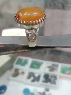 ring with original stone haqeeq 0