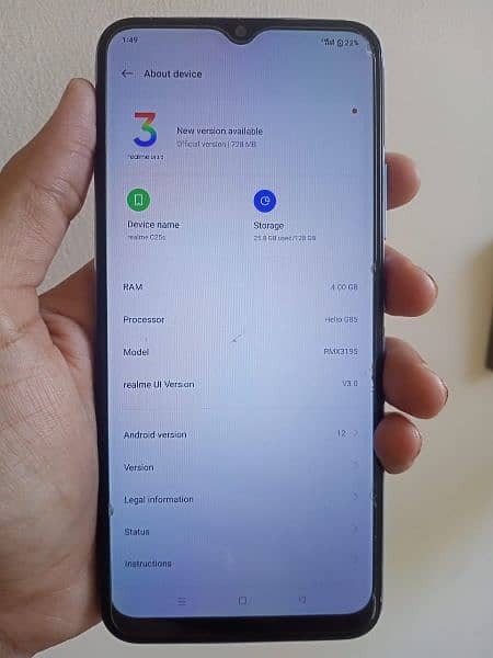 Realme c25s 4/128 in good condition no any single fault 2