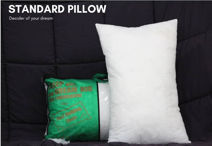 High Quality Standard Bed Pillow 2 Pack Filling Imported Ball Fiber 0