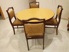 Oak Dining table and chair set + Dressing Table + Deewan