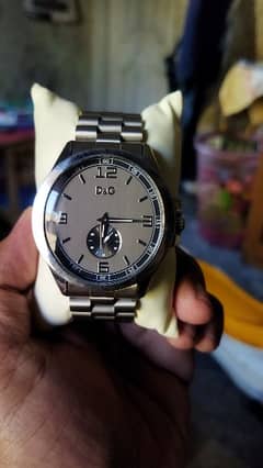 Mens Watch Dolce & Gabbana Silver Black Formal Wristwatches Analogue