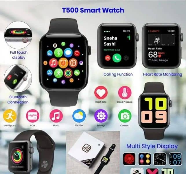 T500 New Smart watch Free delivery . /what'sap 03159507652 1