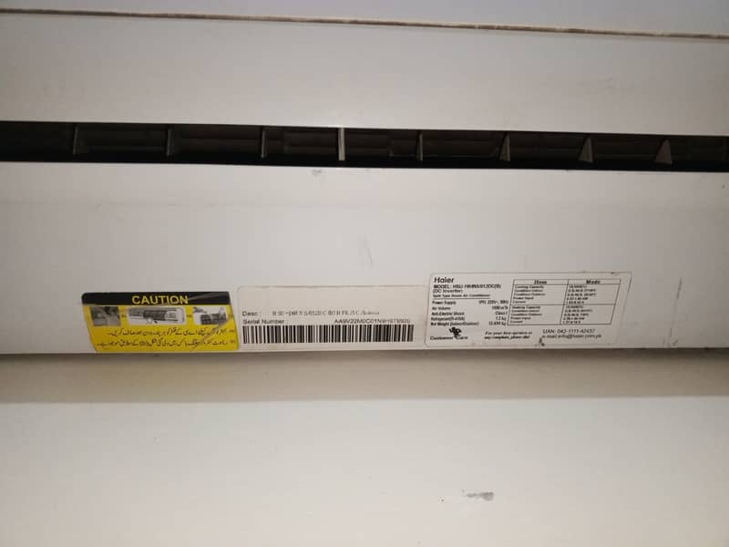Haier 1.5 ton DC inverter AC Heat and Cool 1