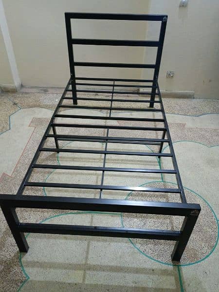 Steel single foldable bed frame 0