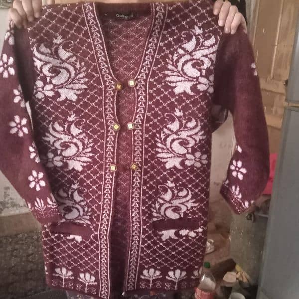 Maroon Sweater for Girls 0