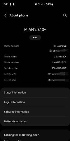 s10+ 9.8 out of 10 dual sim approved