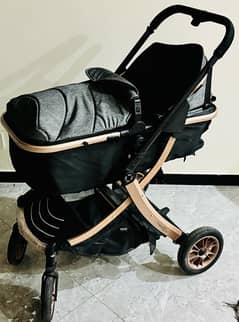 Reversible Baby Stroller with Carrycot 2 in 1