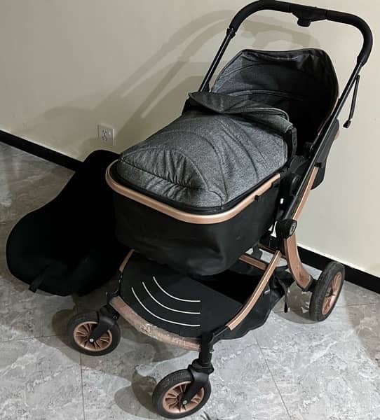 Reversible Baby Stroller with Carrycot 2 in 1 4