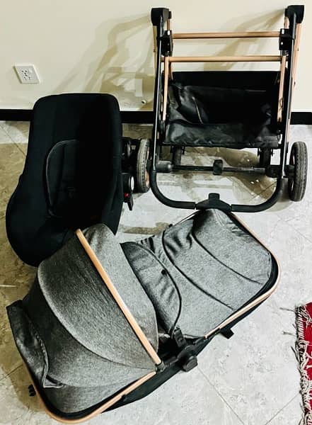 Reversible Baby Stroller with Carrycot 2 in 1 6