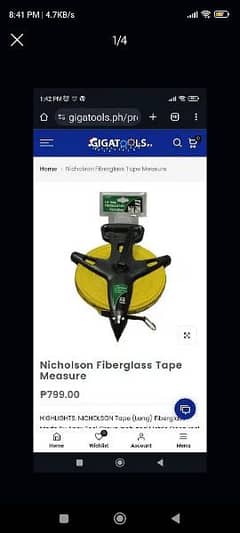 Nicholson 
Fiberglass tape measure tape