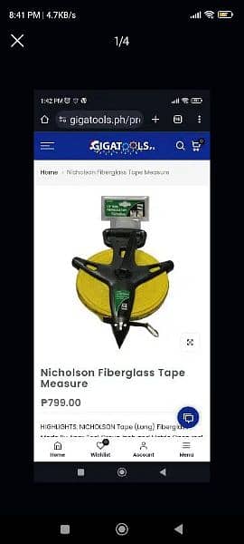 Nicholson  Fiberglass tape measure tape 0