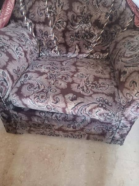 sofa set with sofa covers and side tables 10