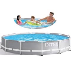 INTEX 26710 (size:12ft/30inc) prism metal frame swimming pool.