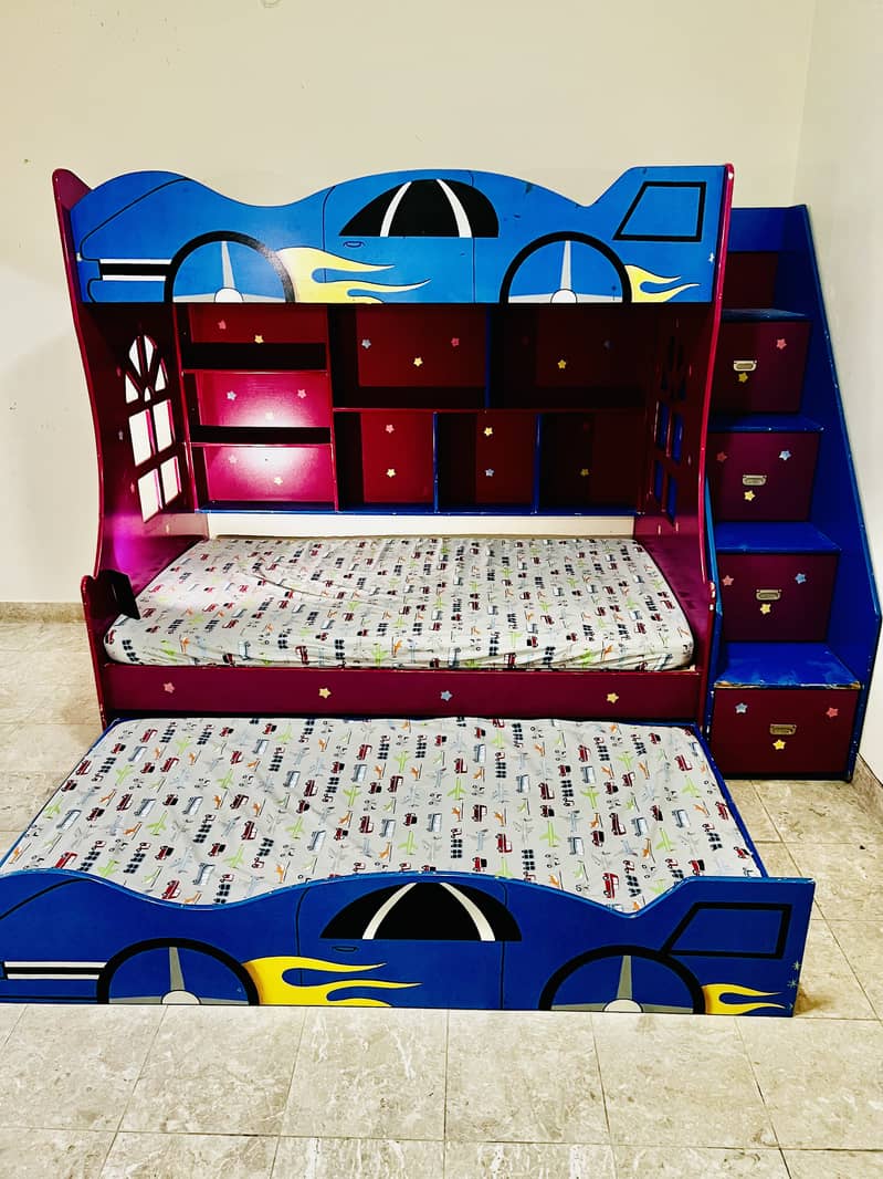 kids Bunk Bed On Sale (3 Beds + 4 Drawers) 1