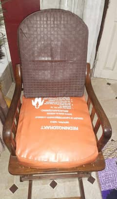 Wooden Leather Moving/swinging Chair With 8 Baring
