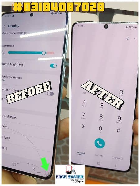Glass crack Change SamsungS8 S9 S10 S20 S21 S22 Note20Ultra S23 ultra 1