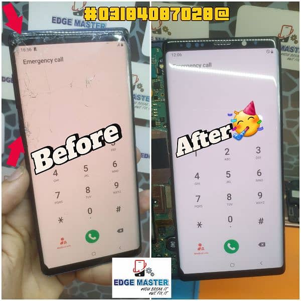 Glass crack Change SamsungS8 S9 S10 S20 S21 S22 Note20Ultra S23 ultra 4