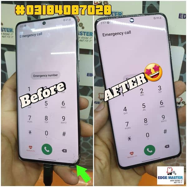 Glass crack Change SamsungS8 S9 S10 S20 S21 S22 Note20Ultra S23 ultra 9