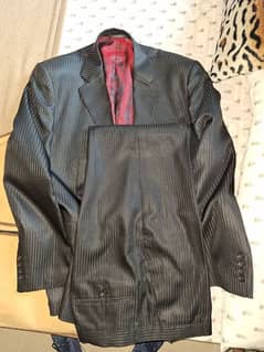 Gents formal 2 piece full suit in jet black color