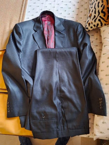 Gents formal 2 piece full suit in jet black color 1