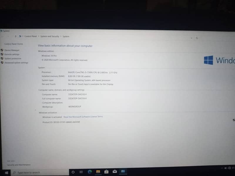 Core I5 7th Generation Laptop for sale 2