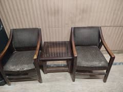 Four Wood Chairs For Sale . 0320 2782760