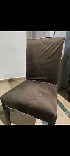 velvet 10 chair covers colour: chocolate brown new condition not used