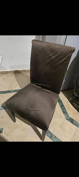 velvet 10 chair covers colour: chocolate brown new condition not used 2