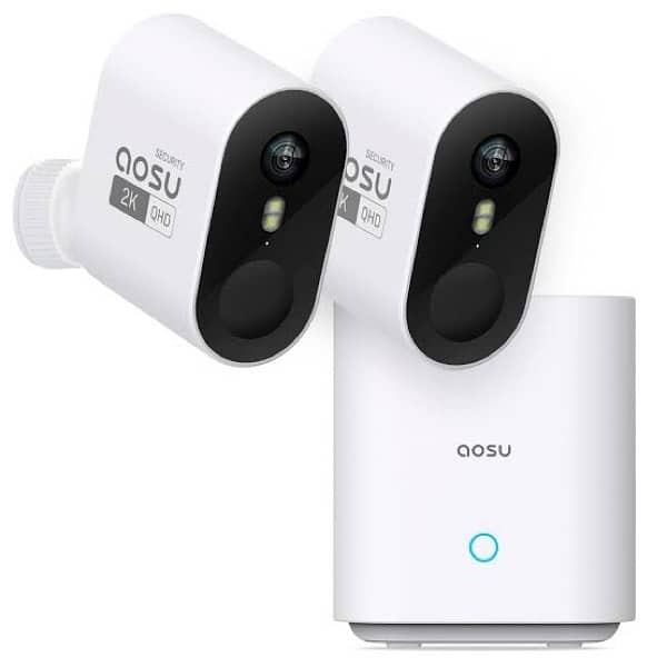 AOSU Security Cameras Wireless Outdoor ,Real 2K HD Night 1