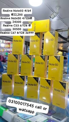 Realme Note50 , C53, C67, C51 All stock Best Rates COD also available
