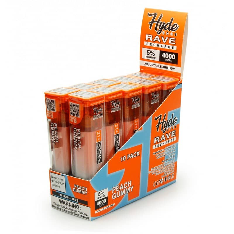 Disposable Vap Hyde Edge Rave Disposable Kit 4000 Puffs Rechargeable 2