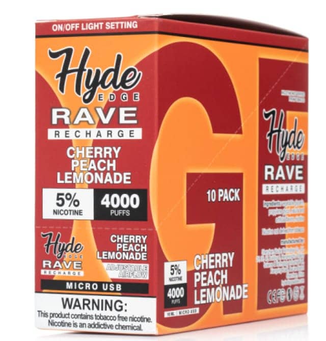 Hyde Edge Rave Disposable Kit 4000 Puffs Rechargeable pod/pen/vapes 13