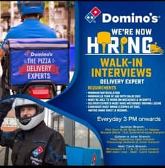 Dominos Pizza Gulshan branch need Part Timer Rider