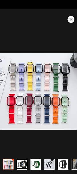 Smart watch strap and watch cover in very low rate order now 7