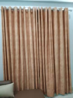 sofa cum bed & matching curtains