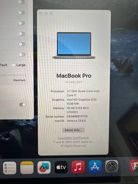 Apple MacBook Pro 2017 15 inch Model 1TB Storage 10