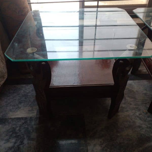 Two Small table glass size 2x2 for sale 1