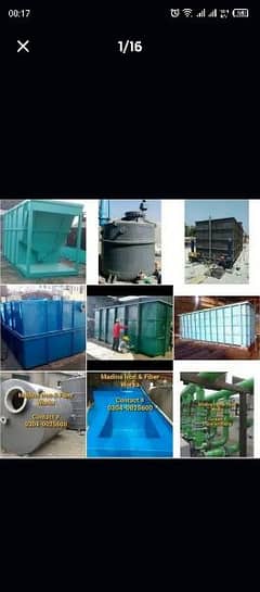 FRP, Fiber Coating, Water Proofing, Sun Shade Repair, Tank Repairing,