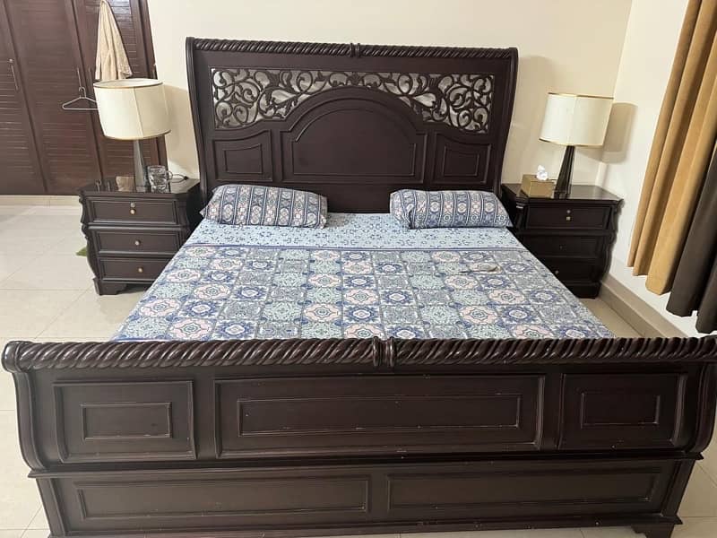 Pure wood bed set 0