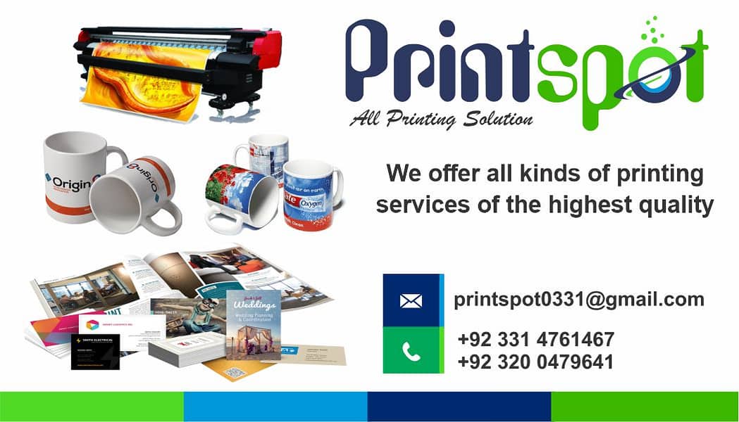 We offer all kinds of printing services of the highest quality 0