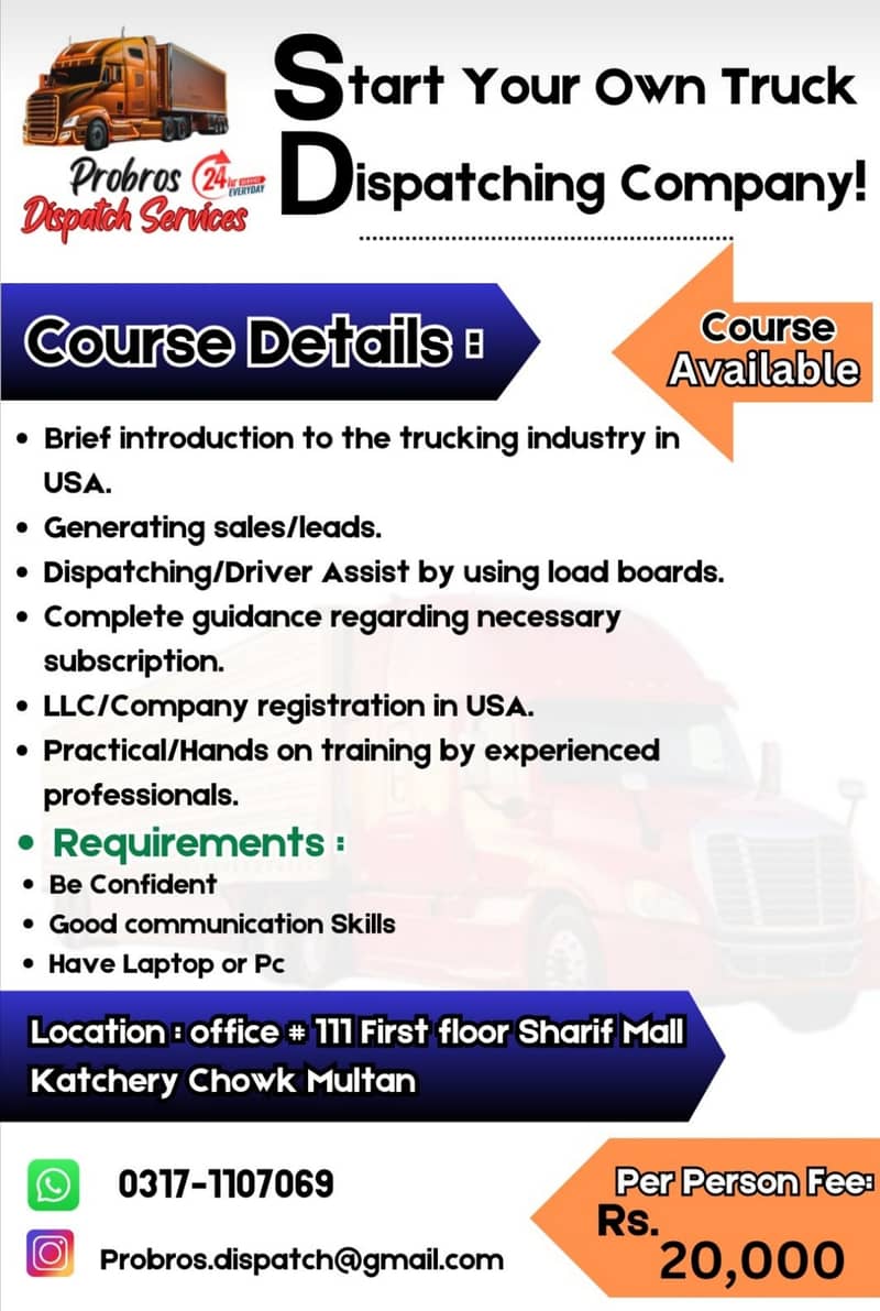 Truck Dispatching Course 0