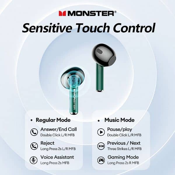 Lenovo Monster XKT16 Earphones Wireless TWS Noise Reduction Earbuds 4