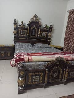 pure chinioti double bed side table dressing meters nai hai