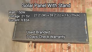 150W Solar Panel With Stand Rs: 10,000